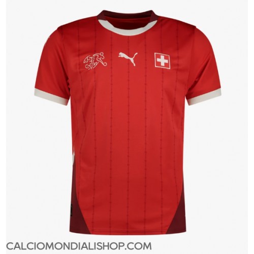 Maglie da calcio Svizzera Prima Maglia Europei 2024 Manica Corta